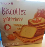 Biscottes goût brioché