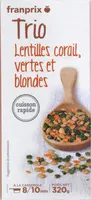 trio de lentilles cuisson rapide