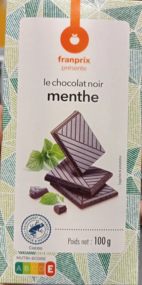 Chocolat noir menthe