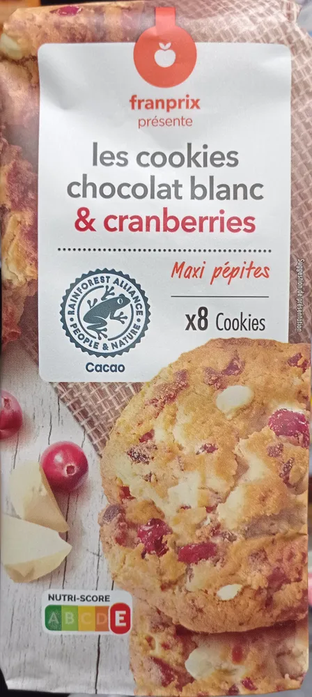 cookies chocolat blanc cranberry