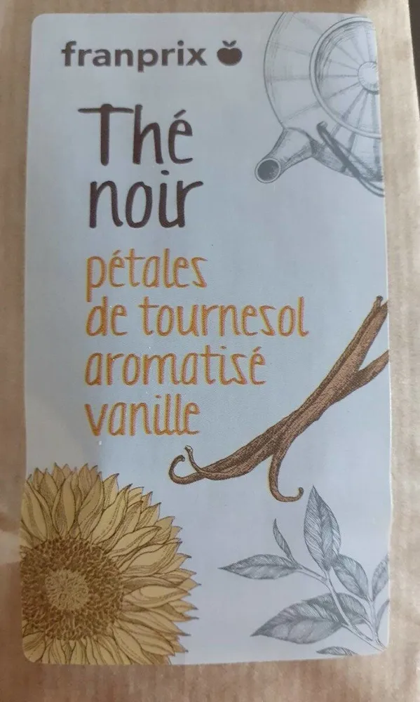Thé noir pétales de tournesol aromatisé vanille