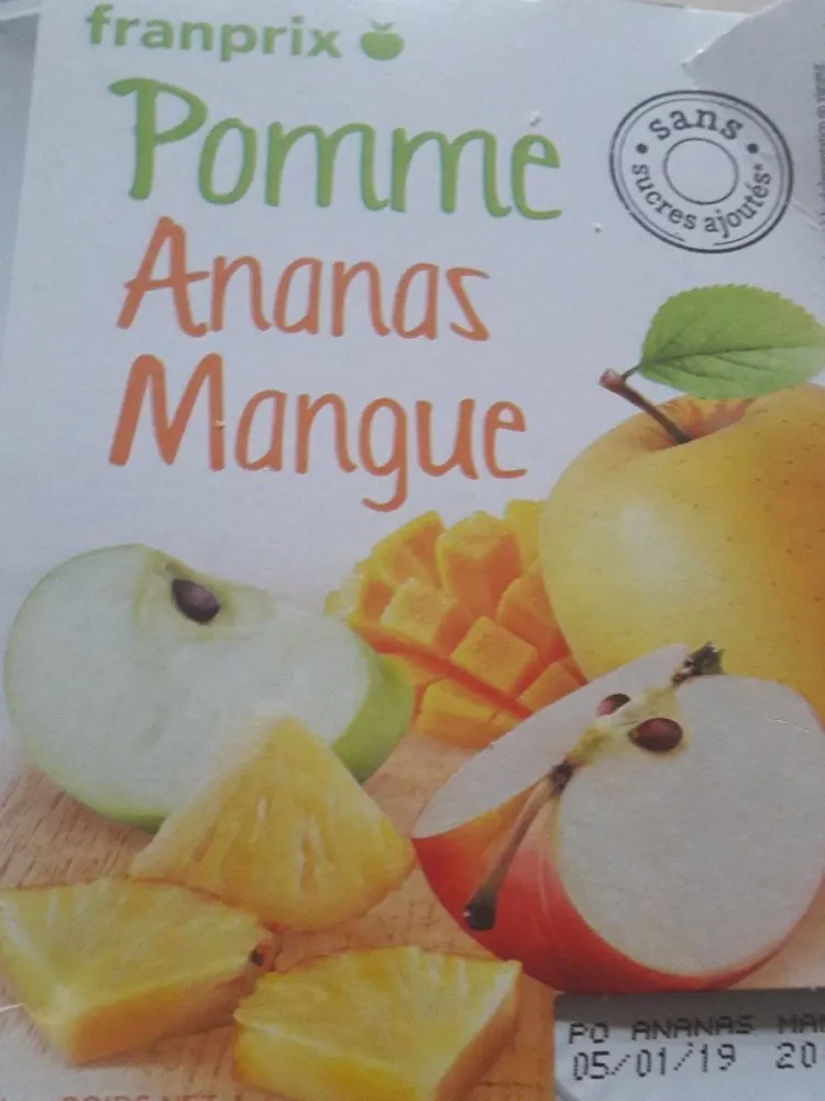 Compote pomme ananas mangue