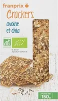crackers graines de chia et avoine bio