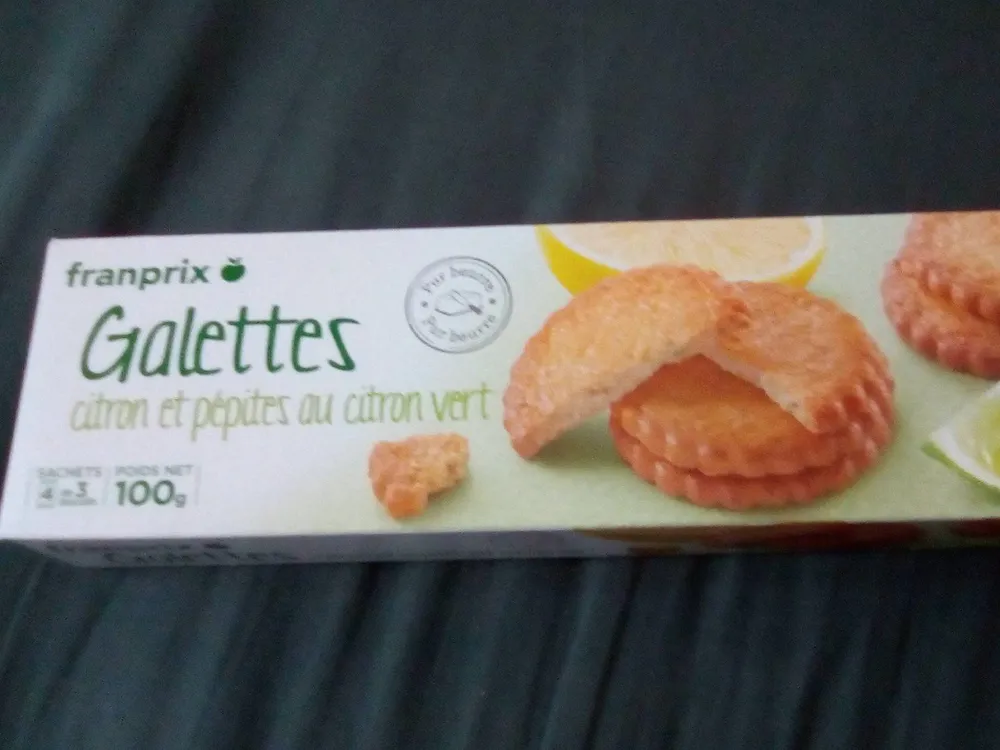 Galette citron et pépites au citron vert