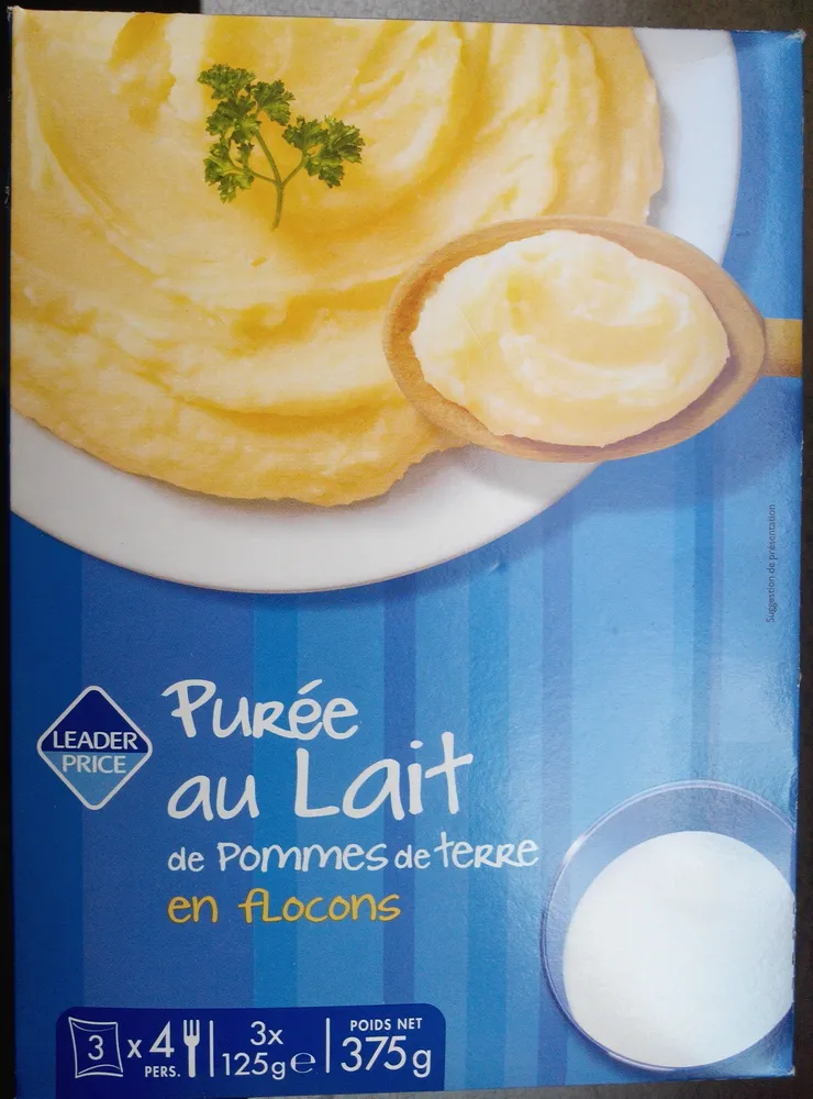 Purée au lait de pommes de terre en flocons