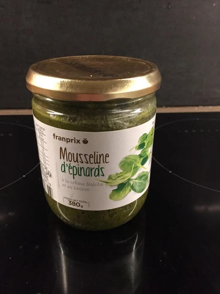 Mousseline d'epinards