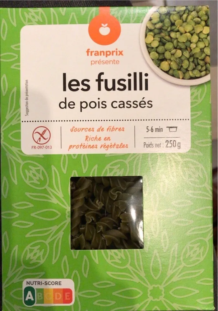 Fusilli de pois cassés