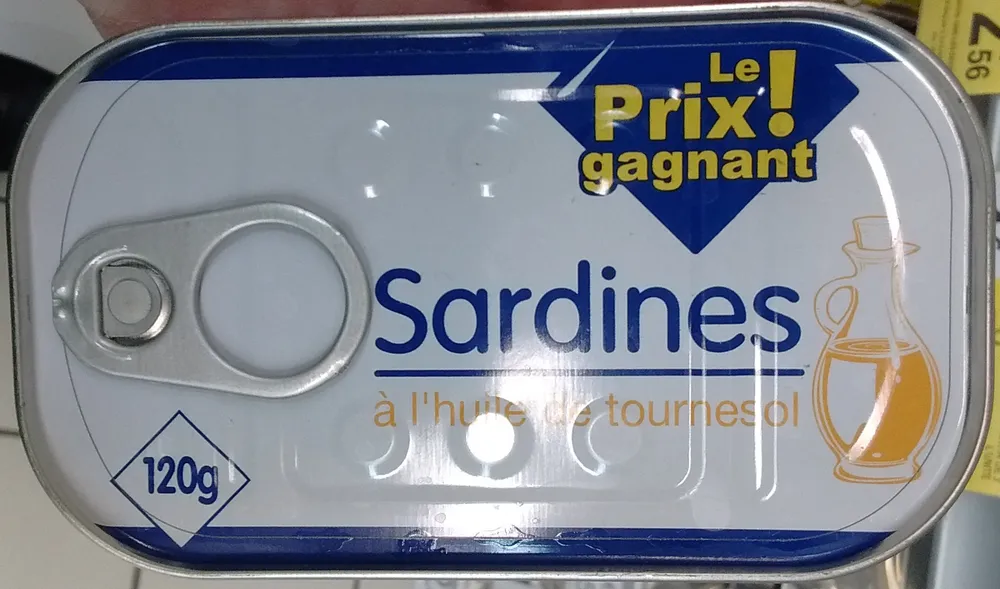 Sardines à l'huile de tournesol