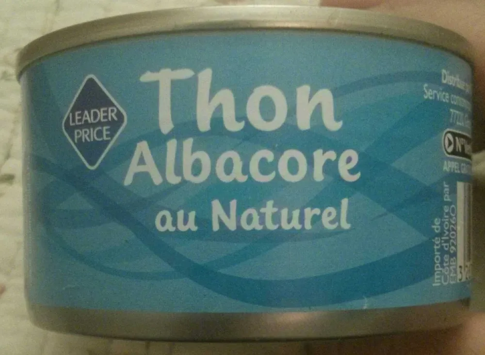 Thon albacore au Naturel