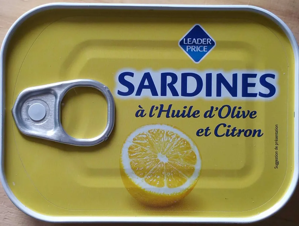Sardines à l'huile d'olive et citron