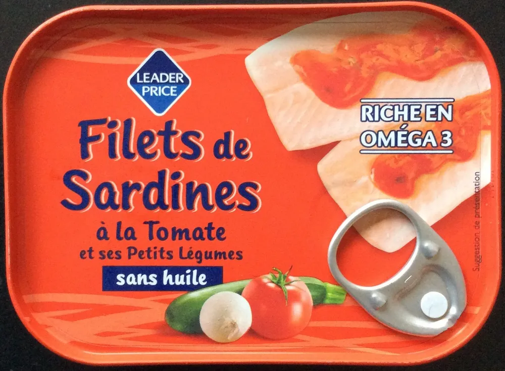 Filets de sardines à la tomate et ses petits légumes