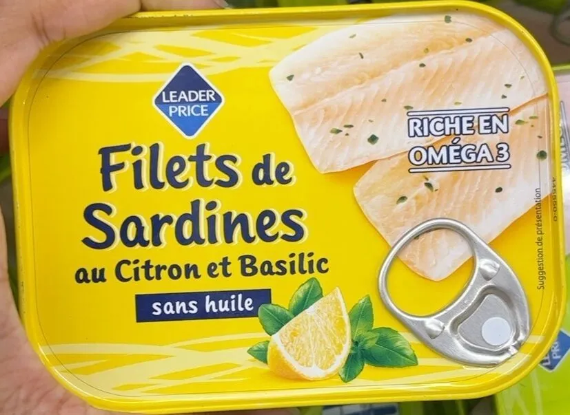Filets de sardines au Citron et Basilic