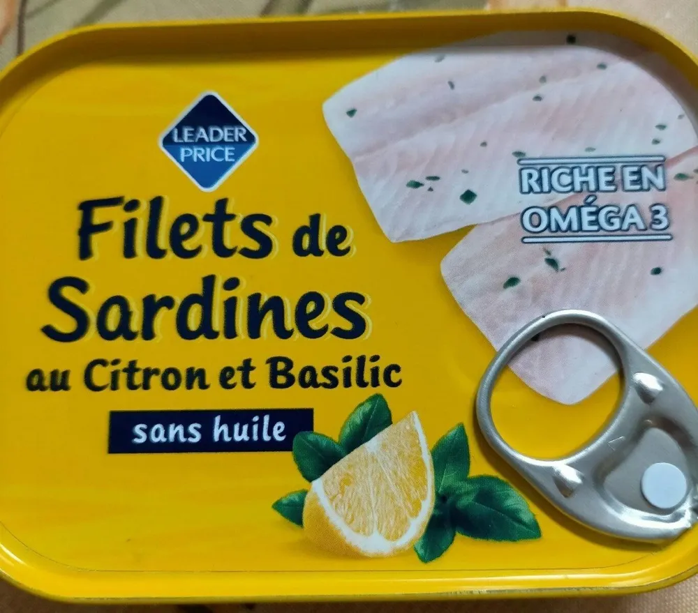 Filets de Sardines au citron et Basilic
