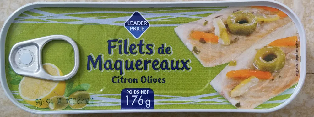Filets de maquereaux citron olives