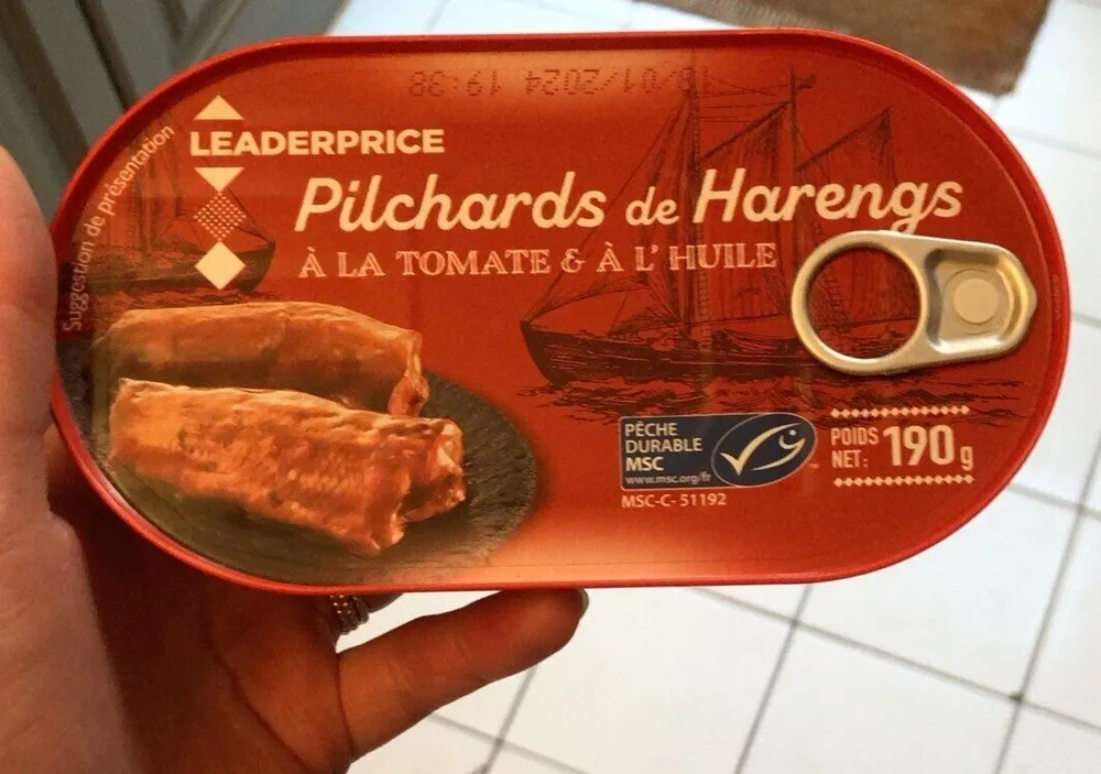 Pilchards de harengs à la tomate et à l'huile