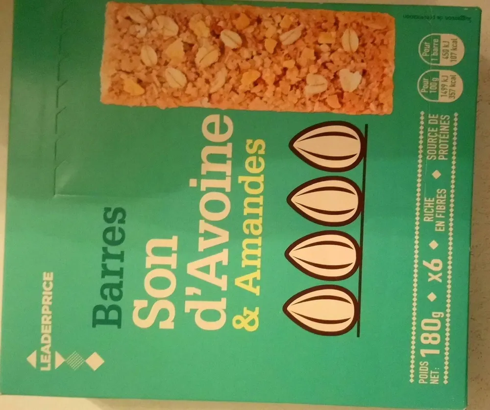 Barre son d'avoine et amandes