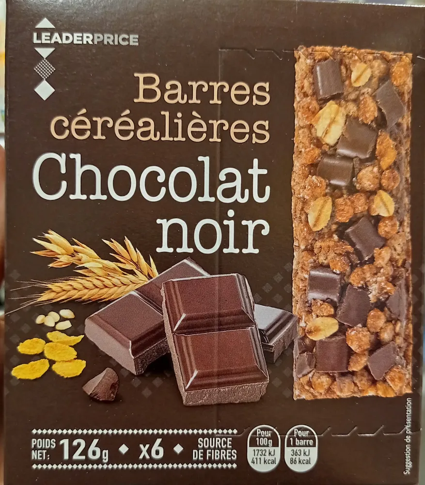 Barres Céréalières chocolat noir