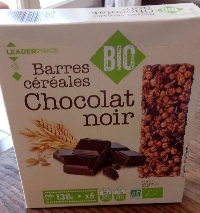 Barres céréales chocolat noir