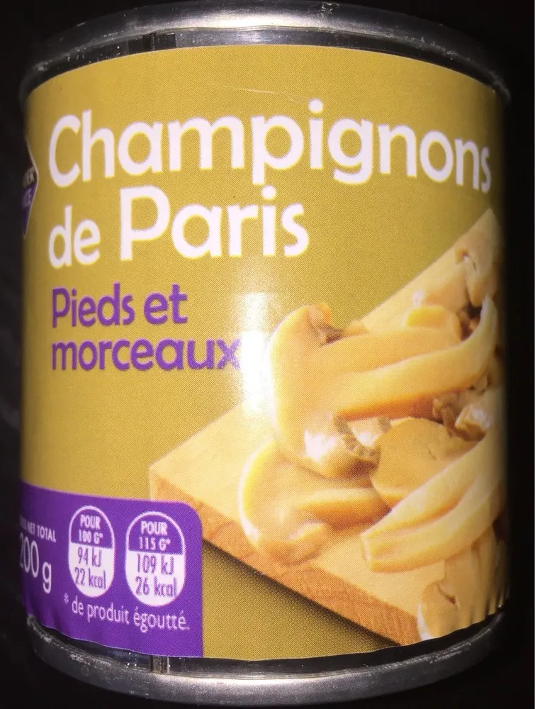 Champignons de Paris pieds et morceaux
