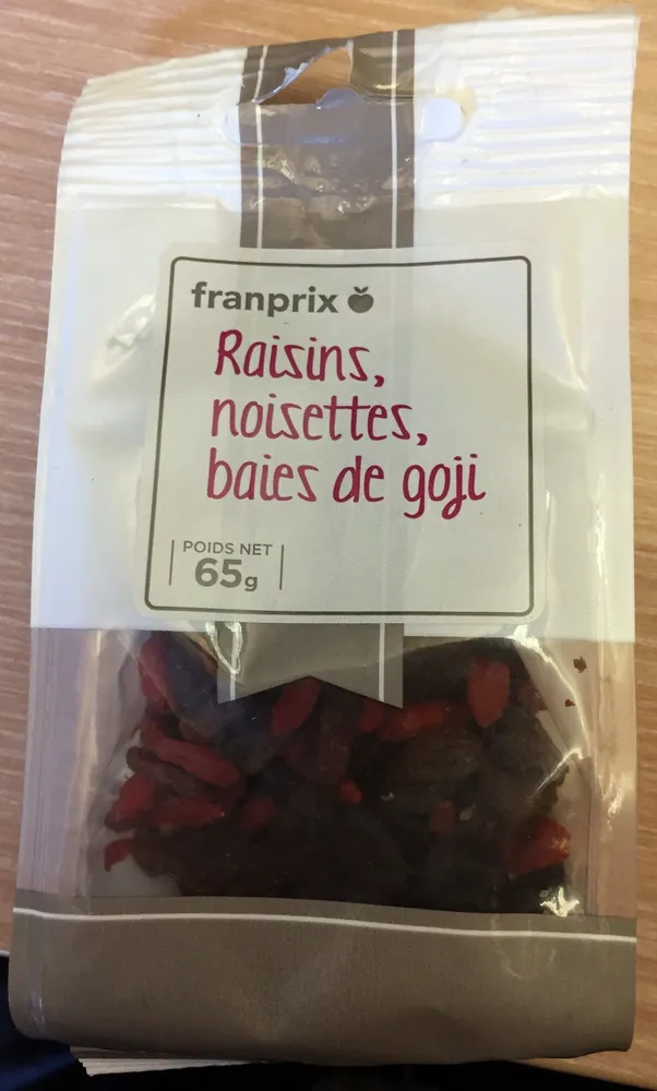 Raisins, Noisettes, Baies de Goji