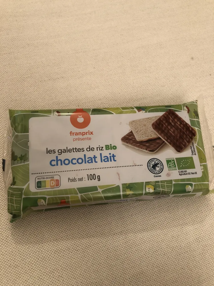 Les galettes de riz bio chocolat au lait