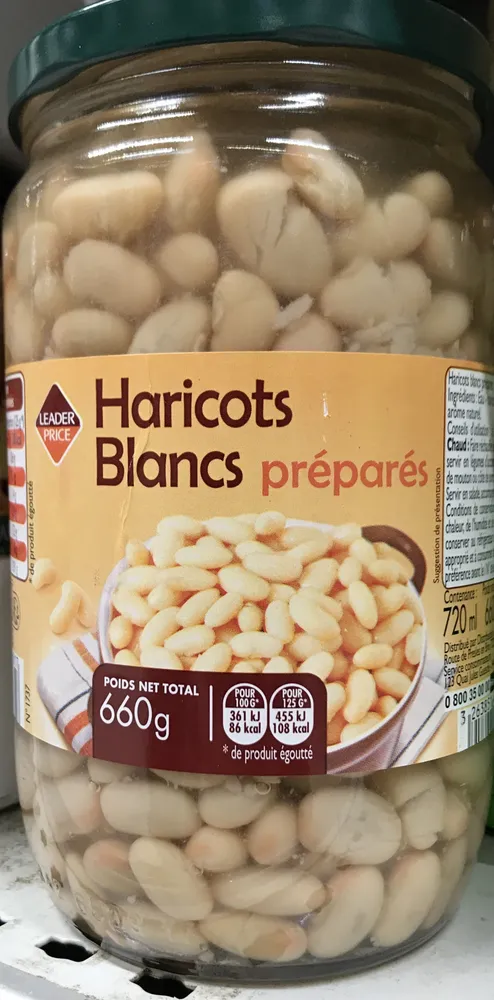 Haricots blancs préparés