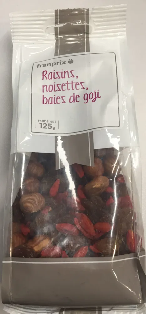 Raisins, Noisettes, Baies de Goji
