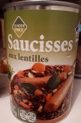 Saucisses Aux Lentilles, Les Connaisseurs, 420 Grammes, Marque Leader Price