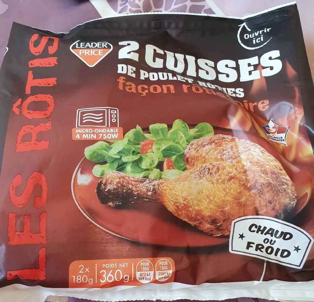 2 cuisses de poulet rôties