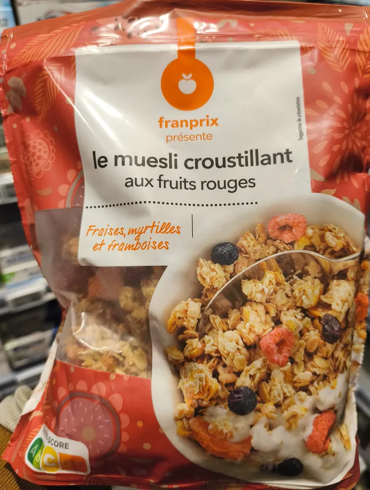 Le muesli croustillant aux fruits rouges