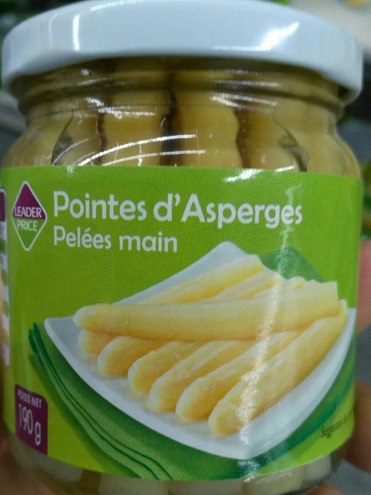 Pointes d'asperges pelées main
