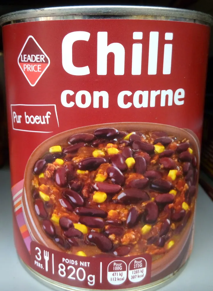 Chili con carne pur boeuf