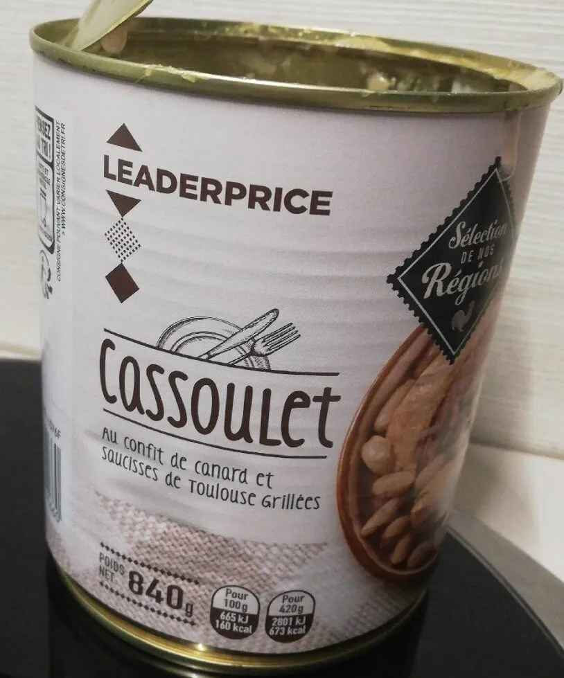 Cassoulet au confit de canard et saucisses de Toulouse grillees