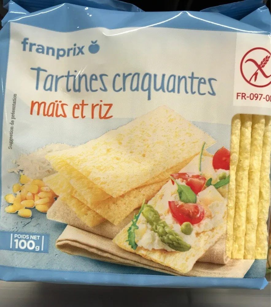 Tartines craquantes maïs et riz