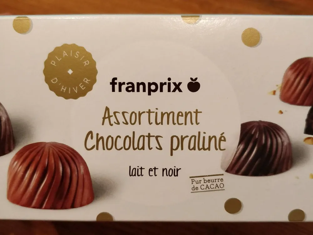 Assortiment Chocolats praliné