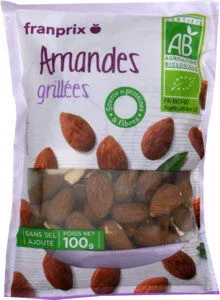 amandes bio grillees sans sel ajoute