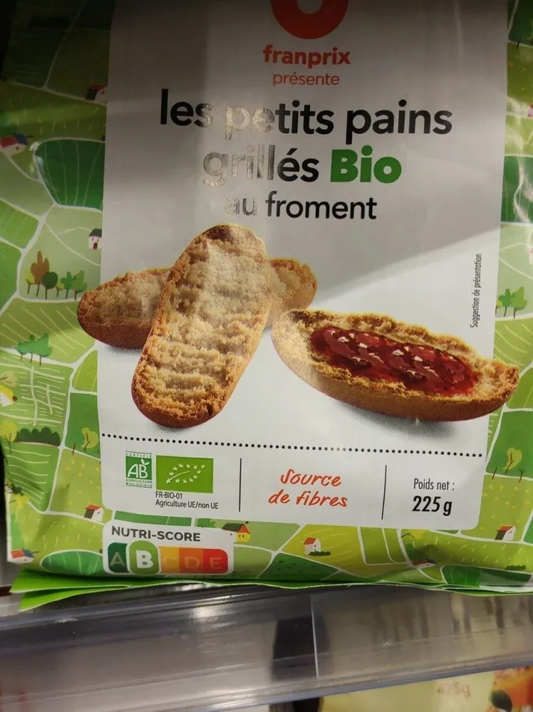 Petits pains grillés bio au froment
