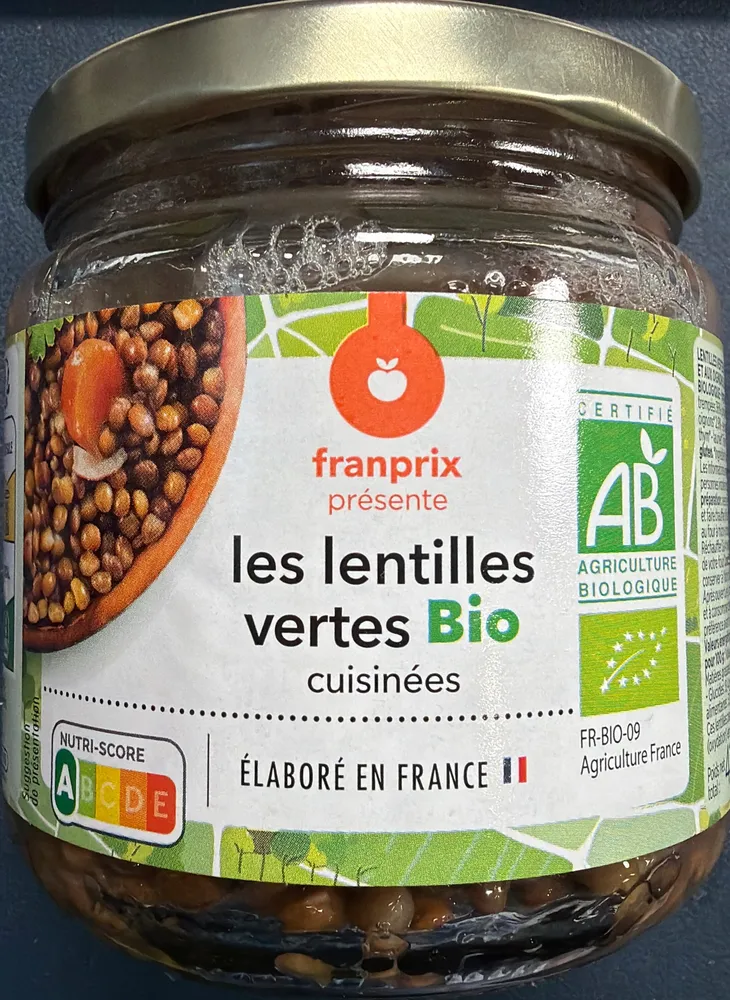 Les lentille la cuisinées bio