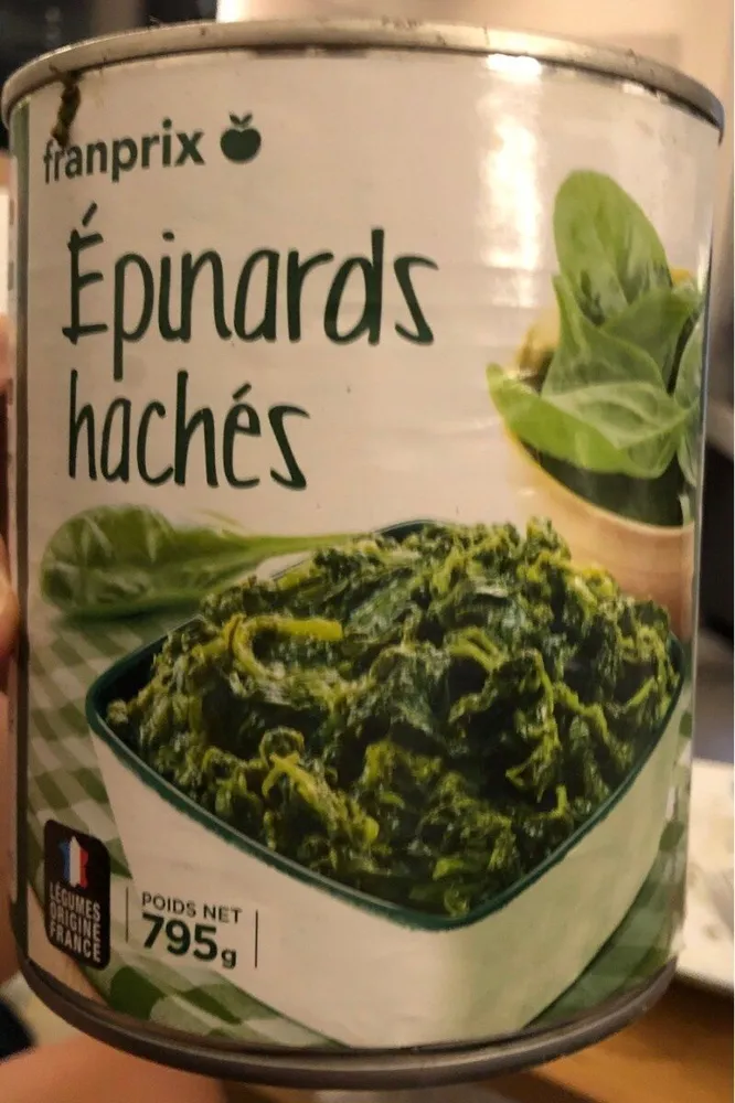 Épinards hachés