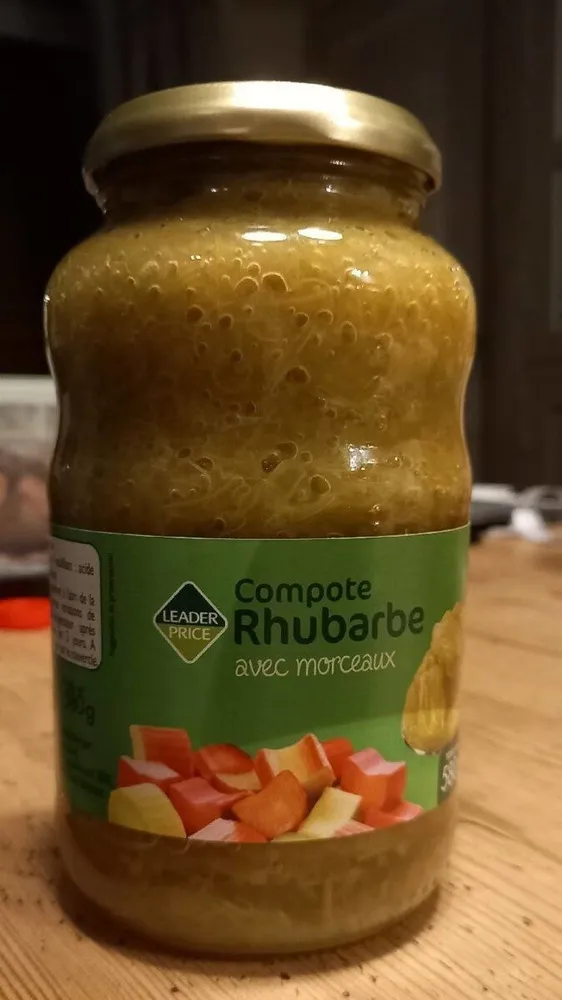 Compote rhubarbe avec morceaux