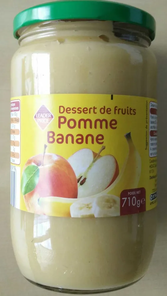 Dessert De fruit pomme banane