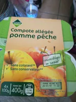 Compote pomme pêche allégée