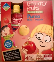 Compote Gourde Pomme-fraise, 4x90g