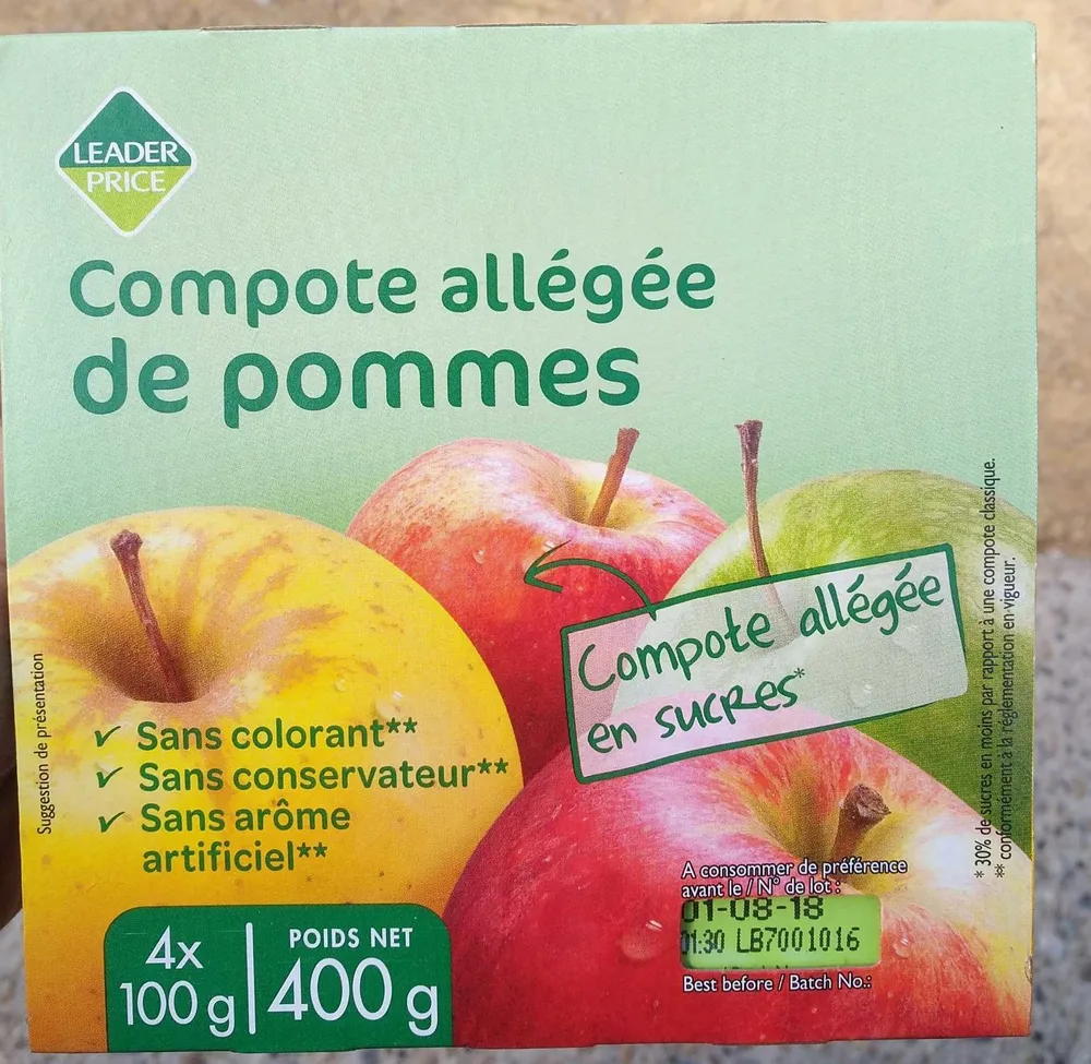 Compote Allégée de Pommes
