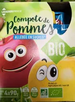 Compote de pommes bio allégée en sucres