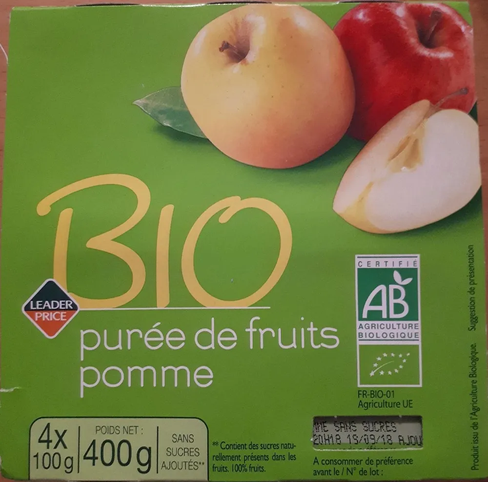 Purée de fruit pomme