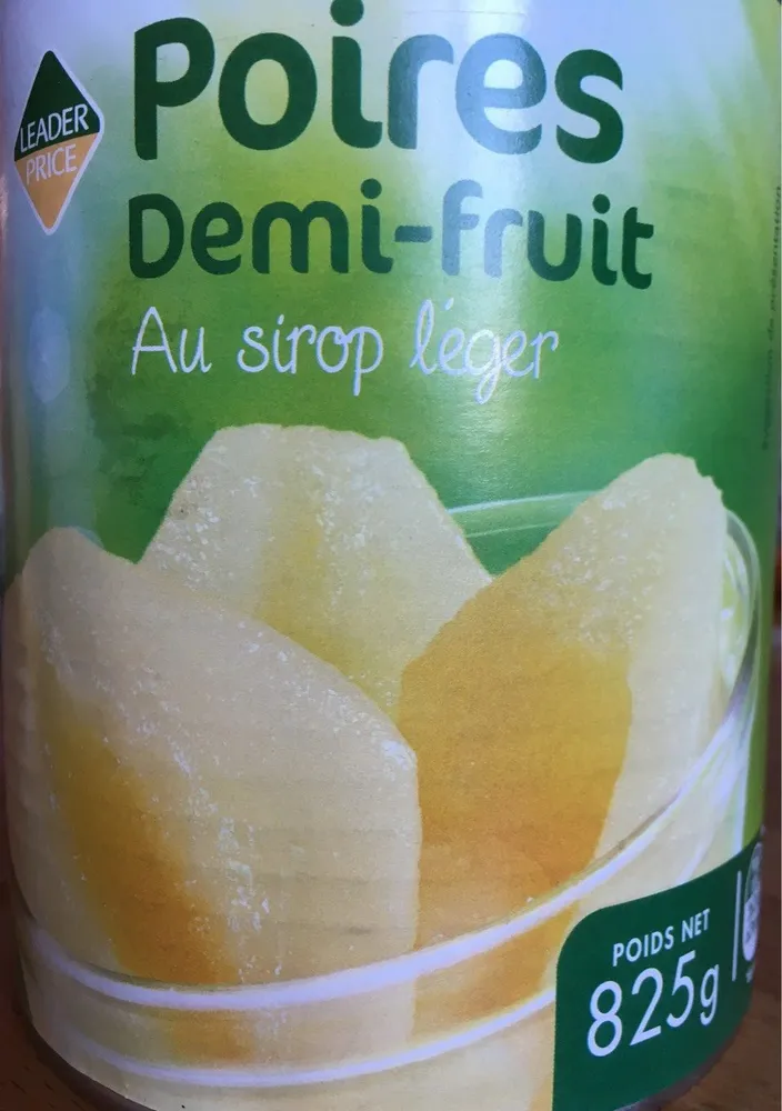Poires demi fruit au sirop leger