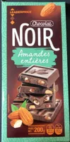 Chocolat noir amandes entières