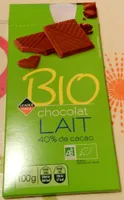 Bio chocolat lait 40% de cacao