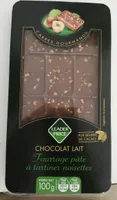 Chocolat lait fourrage pâte à tartiner noisettes